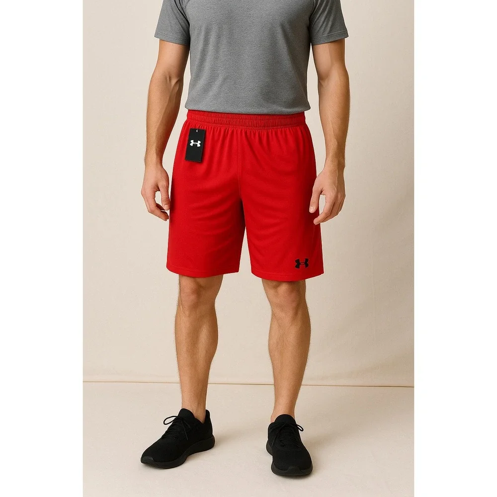 Under Armour Men's Red Athletic Shorts‎ 2XL Polyester Elastic Waist